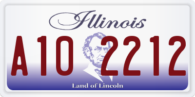 IL license plate A102212