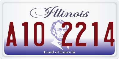 IL license plate A102214