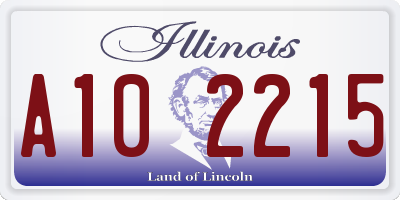 IL license plate A102215