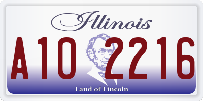 IL license plate A102216