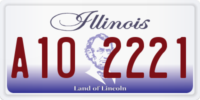 IL license plate A102221