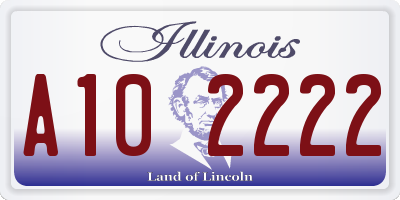 IL license plate A102222