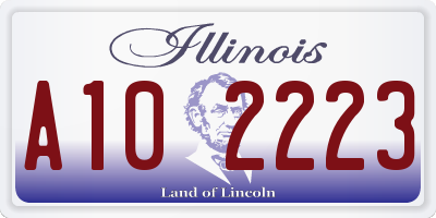 IL license plate A102223