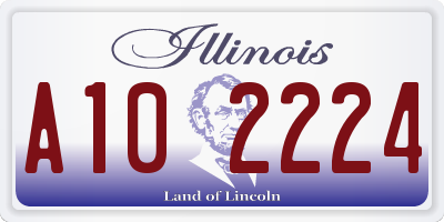 IL license plate A102224