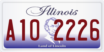 IL license plate A102226