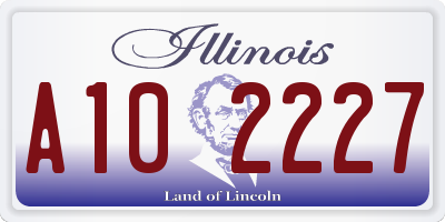 IL license plate A102227