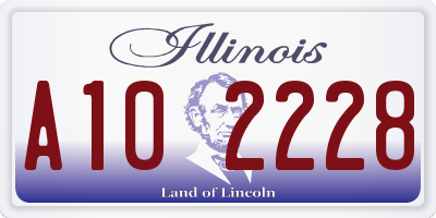 IL license plate A102228