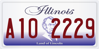 IL license plate A102229