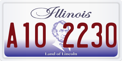 IL license plate A102230