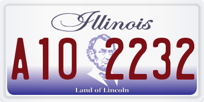 IL license plate A102232