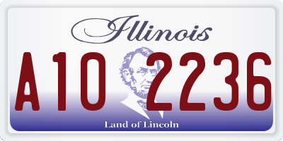 IL license plate A102236