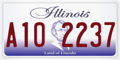 IL license plate A102237