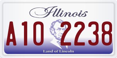IL license plate A102238
