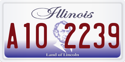 IL license plate A102239