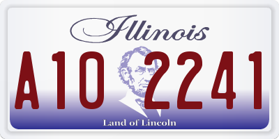 IL license plate A102241