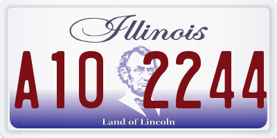 IL license plate A102244