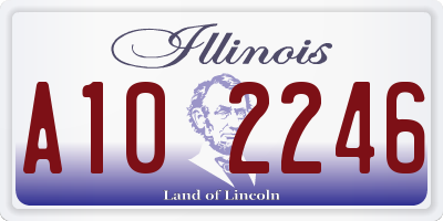 IL license plate A102246