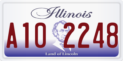 IL license plate A102248