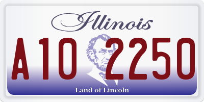 IL license plate A102250