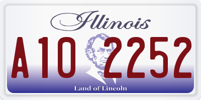 IL license plate A102252