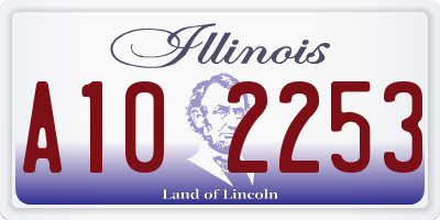 IL license plate A102253