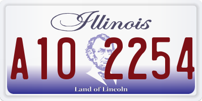 IL license plate A102254