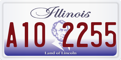 IL license plate A102255