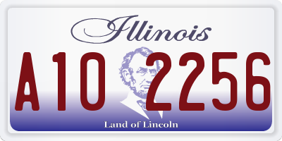 IL license plate A102256