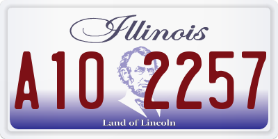 IL license plate A102257