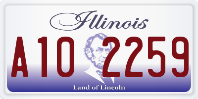 IL license plate A102259