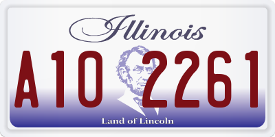 IL license plate A102261