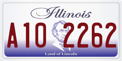 IL license plate A102262