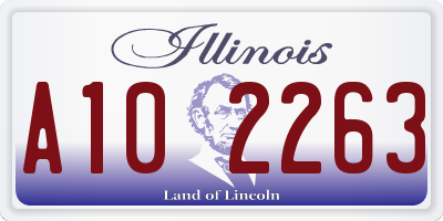 IL license plate A102263