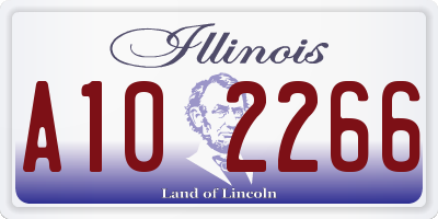 IL license plate A102266