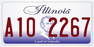 IL license plate A102267