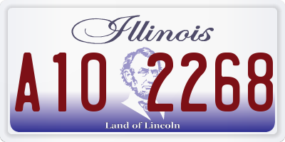 IL license plate A102268