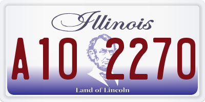IL license plate A102270