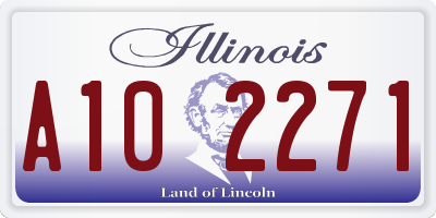 IL license plate A102271