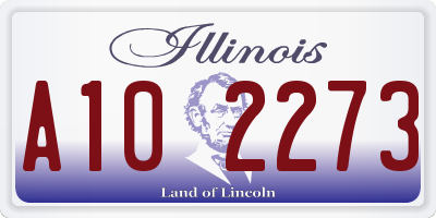 IL license plate A102273