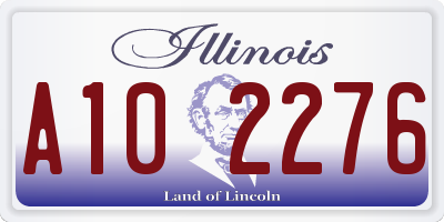 IL license plate A102276