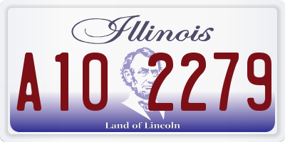 IL license plate A102279