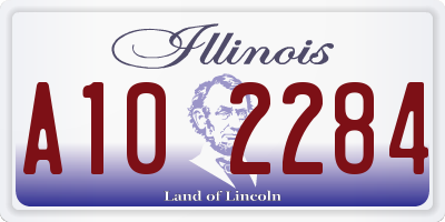 IL license plate A102284