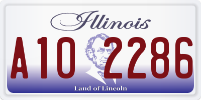 IL license plate A102286
