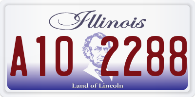 IL license plate A102288