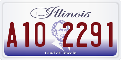 IL license plate A102291