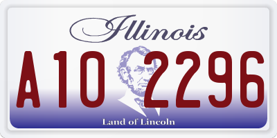 IL license plate A102296