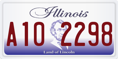 IL license plate A102298