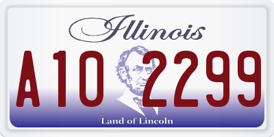 IL license plate A102299