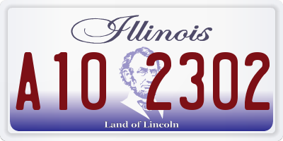 IL license plate A102302