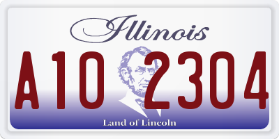 IL license plate A102304